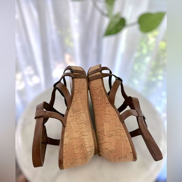 Eileen Fisher Array Cork Sandal Wedge Platform Size 7.5 - Picture 9 of 15